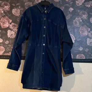 Free People Dark Blue Jean Dress